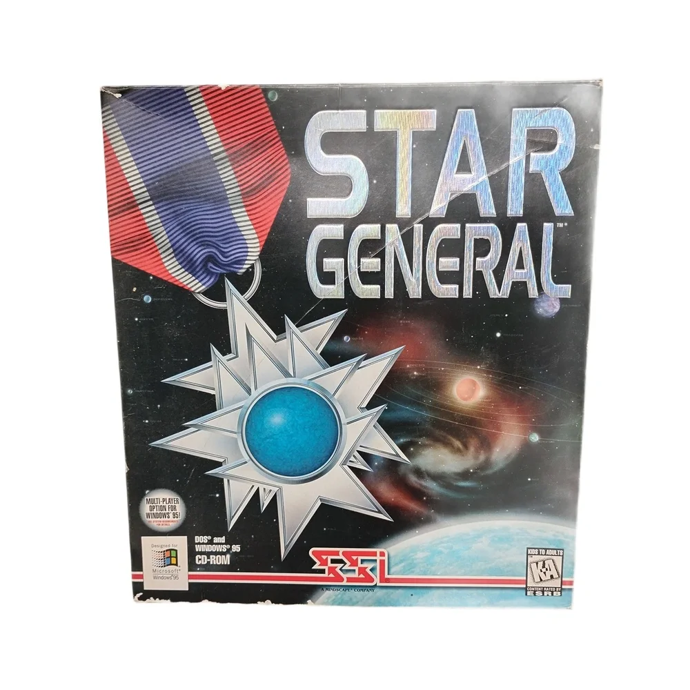 SSI Star General 1996 PC Game Big Box Retro Space Wargame DOS Windows 95